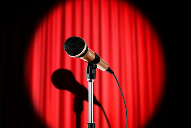 Curtains with microphone